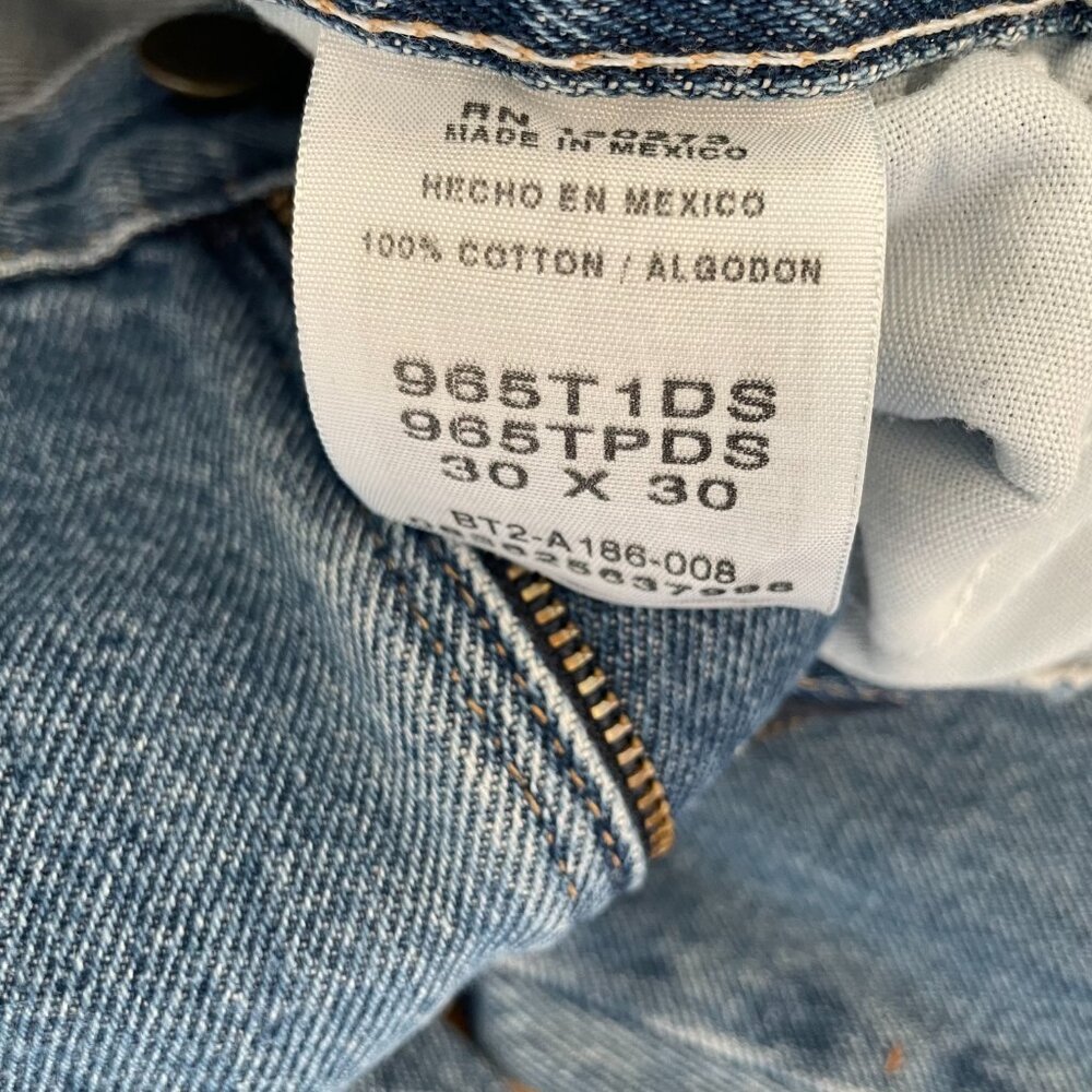 Wrangler Five Star Premium Denim Regular Fit Jean 965T1DS Size 30 x 30 - Picture 4 of 12